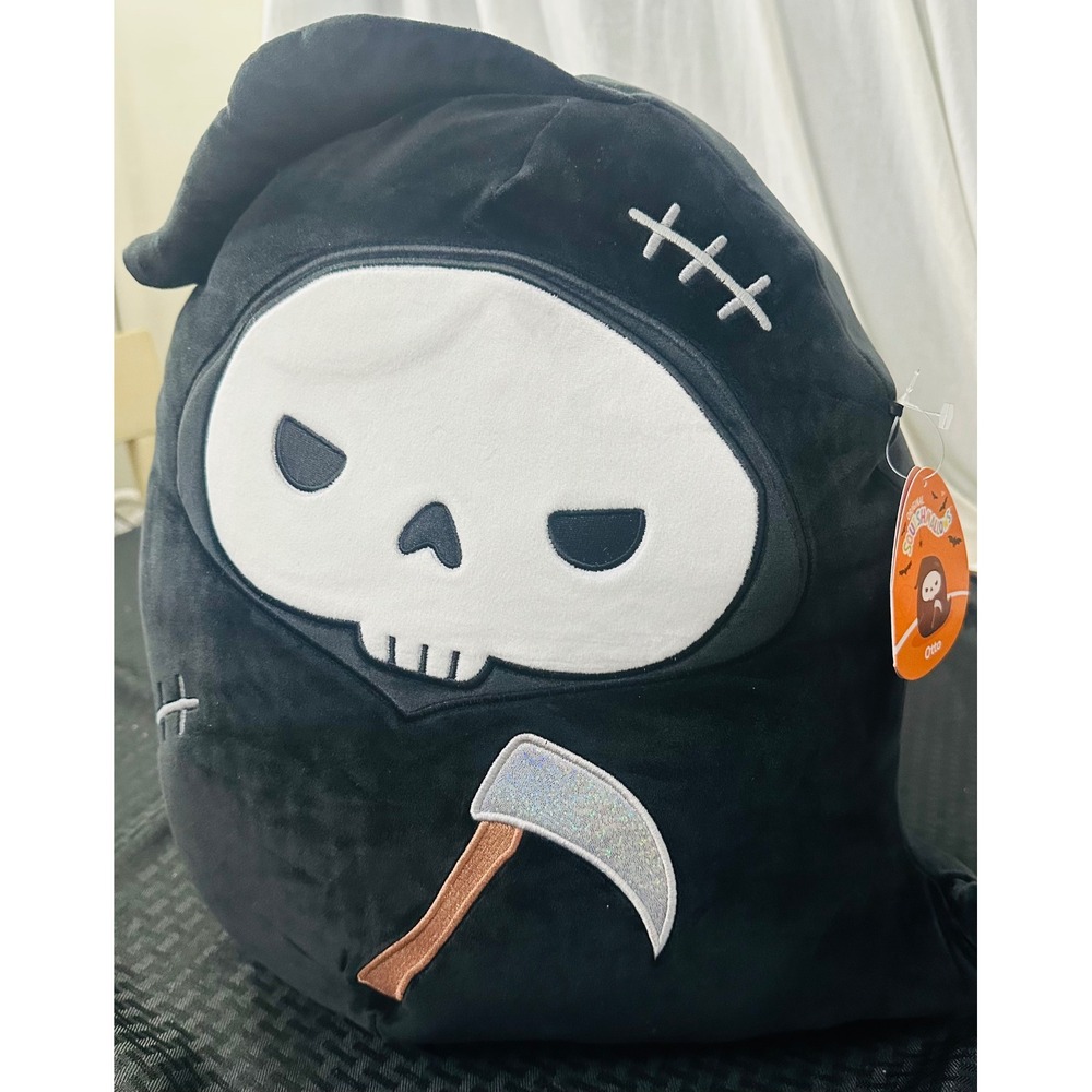 Squishmallows Otto Grim Reaper Plague Death 18" Halloween Plush NWT Whimsigoth